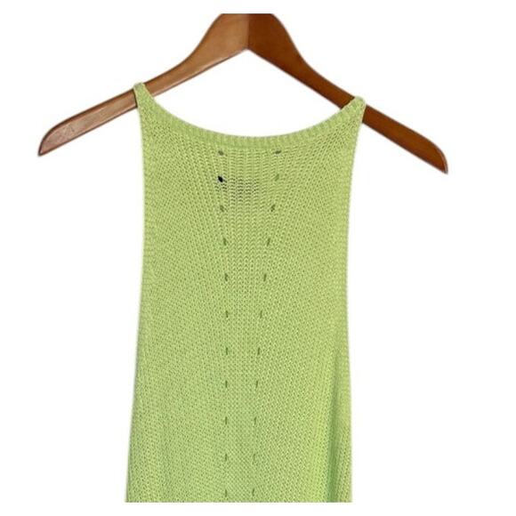 Beulah Style‎ Dress Women Large Lime Green Maxi Knit Beach Coastal Summer Preppy - Picture 2 of 8